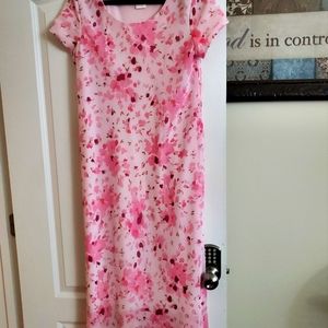 Miss Dorby pink flower dress with ruffled bottom size 12